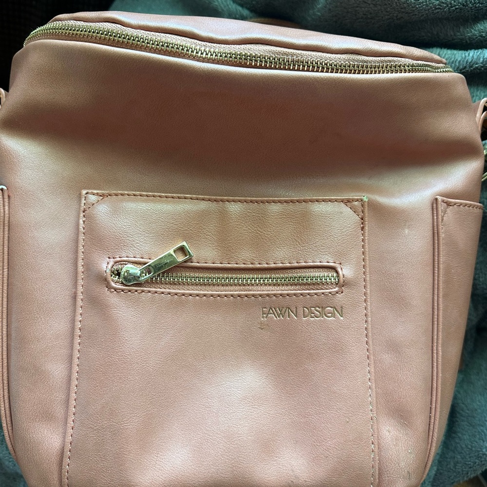 Fawn Design Pink Baby Bag with Practical Compartments